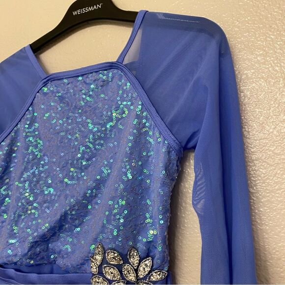 WEISSMAN Dance Costume lyrical light blue Are We There Yet 14880 MC 10/12 - Picture 4 of 11